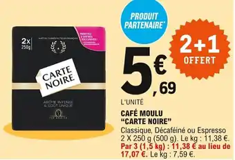 E.Leclerc Café moulu "Carte noire" offre