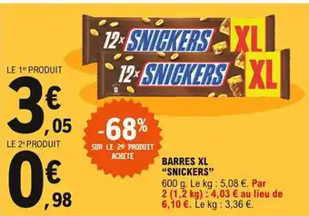 E.Leclerc Barre XL "Snickers offre