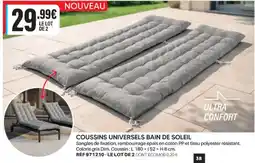 Shopix COUSSINS UNIVERSELS BAIN DE SOLEIL offre