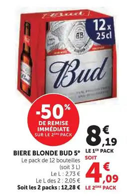 U Express Bud bière blonde 5° offre