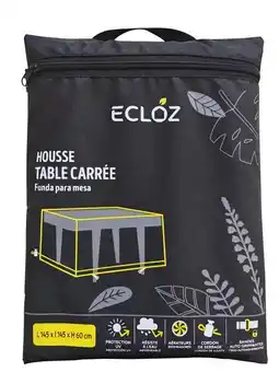 Gamm vert Ecloz housse pour table carrée ecloz offre