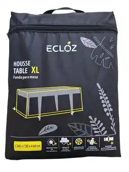Gamm vert Ecloz housse pour table taille xl ecloz offre