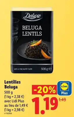 Lidl Deluxe lentilles beluga offre
