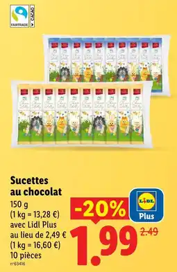 Lidl Favorina sucettes au chocolat offre