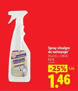 Lidl W5 spray vinaigre de nettoyage offre