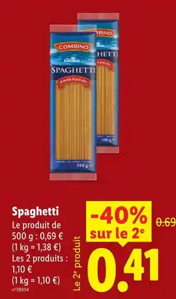 Lidl Combino spaghetti offre
