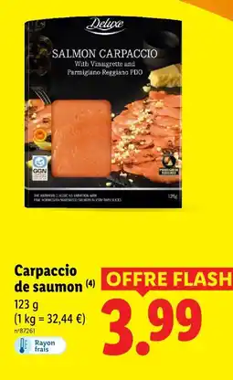 Lidl Deluxe carpaccio de saumon offre