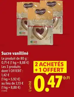 Lidl Navarre sucre vanilliné offre
