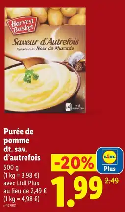 Lidl Harvest basket purée de pomme dt. sav. d’autrefois offre
