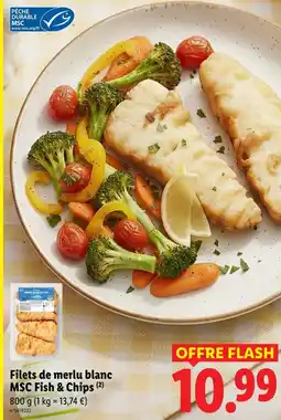Lidl Filets de merlu blanc fish & chips offre