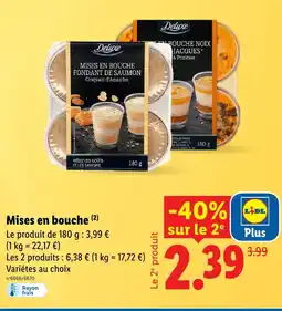 Lidl Deluxe mises en bouche offre