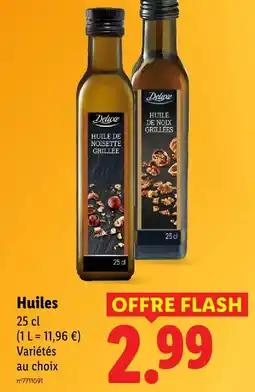 Lidl Deluxe huiles offre
