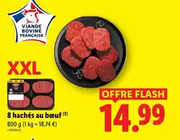 Lidl 8 hachés au bœuf xxl offre