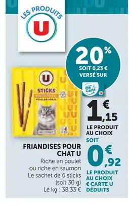 Super U U friandises pour chat offre