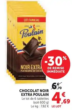 Super U Poulain chocolat noir extra offre