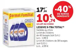Super U X-tra lessive total offre