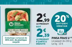 Super U U pinsa frais offre