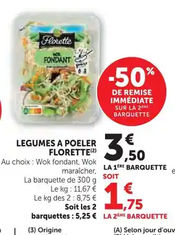 Super U Florette légumes à poêler offre