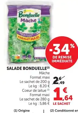Super U Bonduelle salade offre