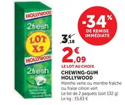 Super U Hollywood chewing-gum offre