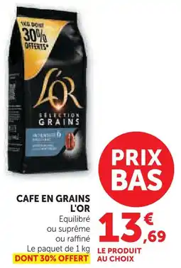 Super U L'or café en grains offre