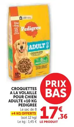 Super U Pedigree croquettes à la volaille pour chien adulte +10 kg offre