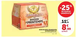 Super U Grimbergen bière blonde brassin de printemps 5,5° offre
