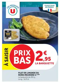Super U U filet de limande du nord meunière offre