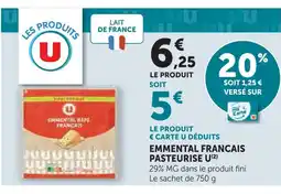 Super U U emmental français râpé pasteurisé offre