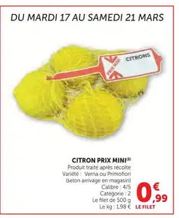 Super U Citron offre