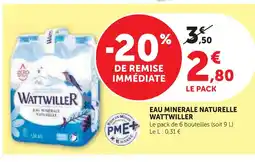 Super U Wattwiller eau minérale naturelle offre
