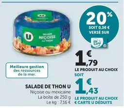 Super U U salade de thon offre