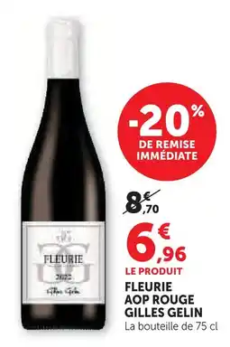 Super U Gilles gelin fleurie aop rouge offre