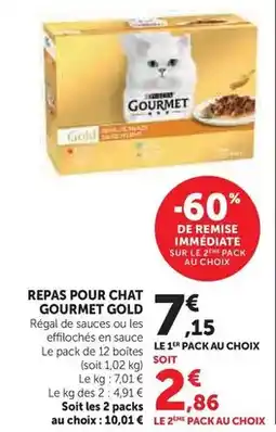 U Express Purina - repas pour chat gourmet gold offre