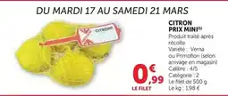 U Express Prix mini - citron offre