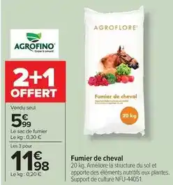 Carrefour Market Fumier de cheval offre