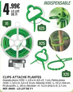 Shopix CLIPS ATTACHE PLANTES offre