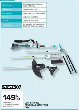 Carrefour Market Carrefour - outil 4 en 1 20v power parquet offre