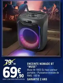 E.Leclerc Muse - enceinte nomade bt offre