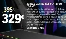 E.Leclerc Bureau gaming rgb platinium g-lab offre