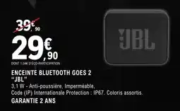 E.Leclerc Jbl - enceinte bluetooth goes 2 offre