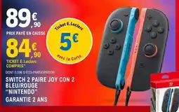 E.Leclerc E.leclerc - switch 2 paire joy con 2 bleu/rouge nintendo offre