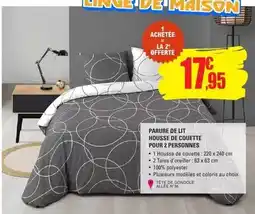 E.Leclerc Parure de lit housse de couette pour 2 personnes offre