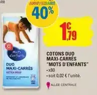 E.Leclerc Mots d'enfants - cotons duo maxi-carres offre
