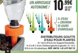 Shopix DISTRIBUTEURS GOUTTE D'EAU POUR PLANTES offre