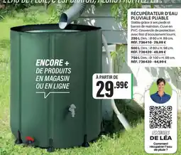 Shopix RÉCUPÉRATEUR D'EAU PLUVIALE PLIABLE offre