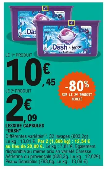 E.Leclerc Lessive Capsules "Dash" offre