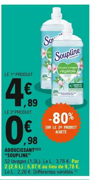 E.Leclerc Adoucissant "Soupline" offre