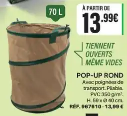 Shopix POP-UP ROND offre