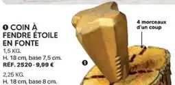 Shopix COIN À FENDRE ÉTOILE EN FONTE offre